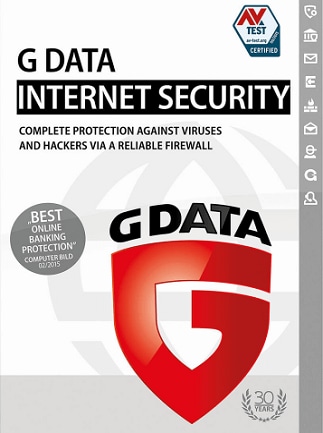 G Data Internet Security (PC, Android, Mac, iOS) 3 Devices 1 Year - G Data Key - GLOBAL - 1