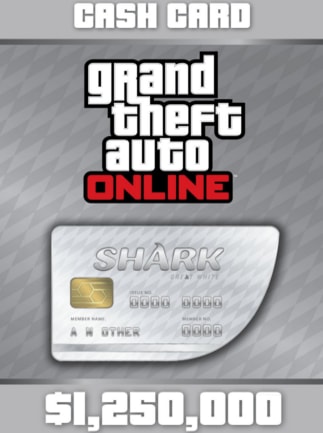 Grand Theft Auto Online: Great White Shark Cash Card (PC) 1 250 000 - Rockstar Key - EUROPE - 1