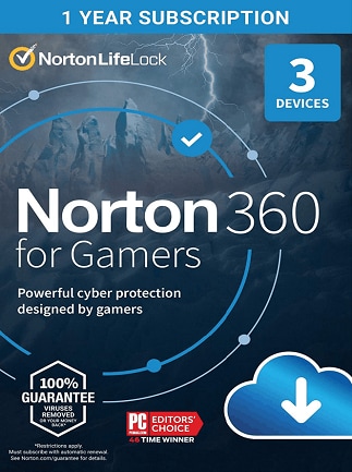 Norton 360 for Gamers (PC, Android, Mac, iOS) 3 Devices, 1 Year - Symantec Key - EUROPE - 1