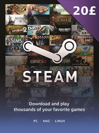 Steam Gift Card 20 GBP - Steam Key - For GBP Currency Only - 1