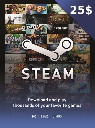 Steam Gift Card 25 USD - Steam Key - For USD Currency Only - 1