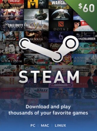 Steam Gift Card 60 USD - Steam Key - For USD Currency Only - 1