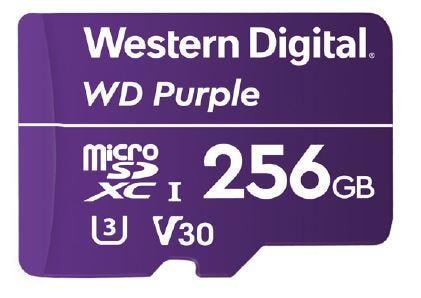 Karta Pamięci Wd Purple Wdd256G1P0A 256Gb Surveillance Microsdxc Uhs-3 U3 V30 (100/60 Mb/S) - 1