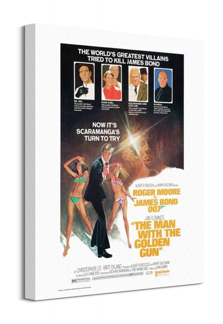 Buy James Bond Człowiek ze złotym pistoletem - obraz na płótnie - Cheap ...