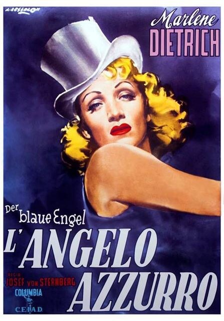 Der Blaue Engel (Błękitny anioł, Marlene Dietrich) - plakat - 1
