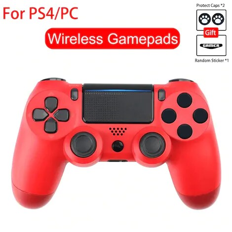 Bluetooth Controller For Playstation 4 Pro, Slim, Standard, PS3 and PC Red - 1
