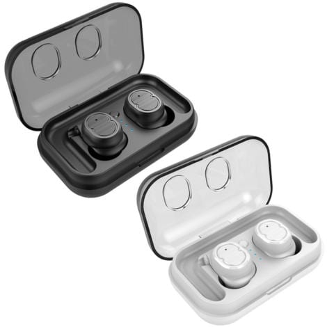 TWS IPX5 Touch Control Bluetooth 5.0 Earphones with Charger Box White - 1