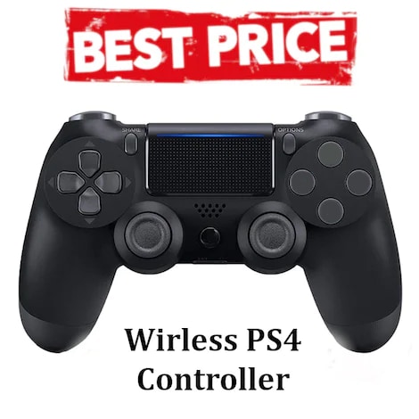 Wireless PS4 Controller for PS4 Pro Slim and Standard - Black Black - 1