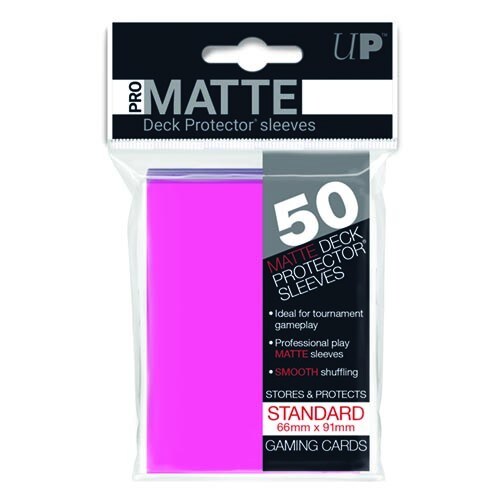 Ultra-Pro Koszulki Pro-Matte Standard 66x91 - Jasny Różowy (50szt) - 1