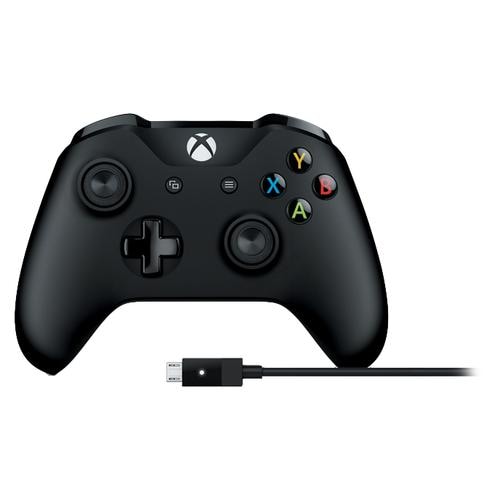 Xbox One v2 Wireless Controller + kabel Black - 1