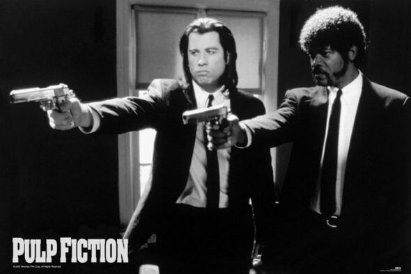 Pulp Fiction (BW Guns) - plakat - 1