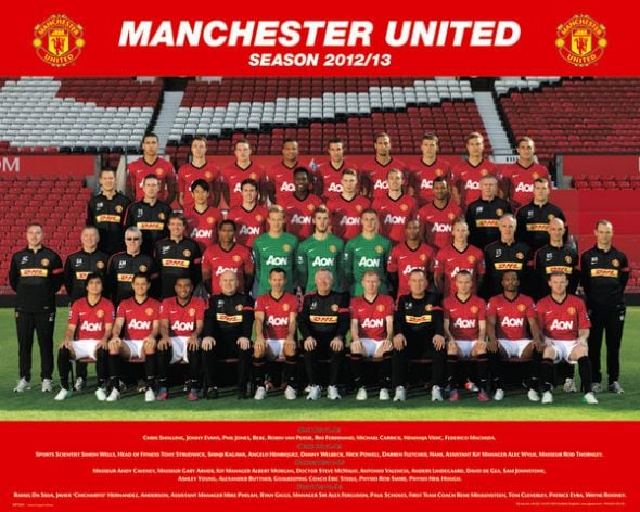 Manchester United Team Photo 12/13 - plakat - 1