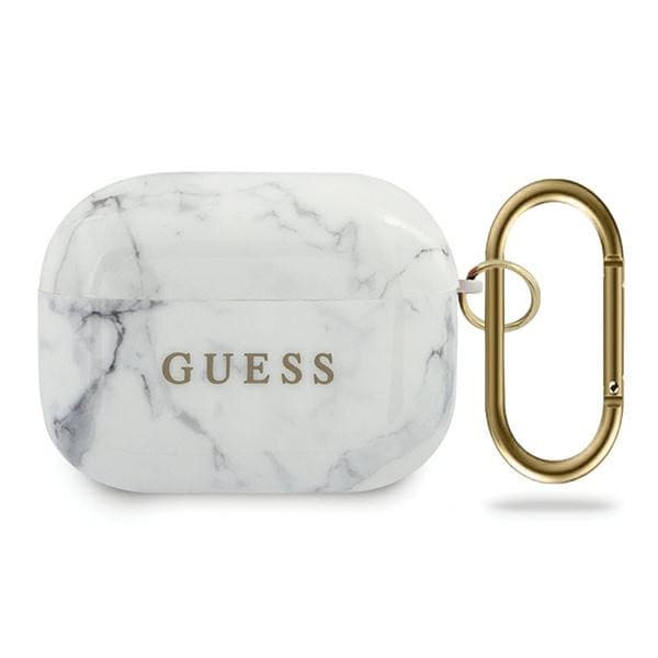 Guess GUACAPTPUMAWH Apple AirPods Pro cover biały/white Marble Collection - 1