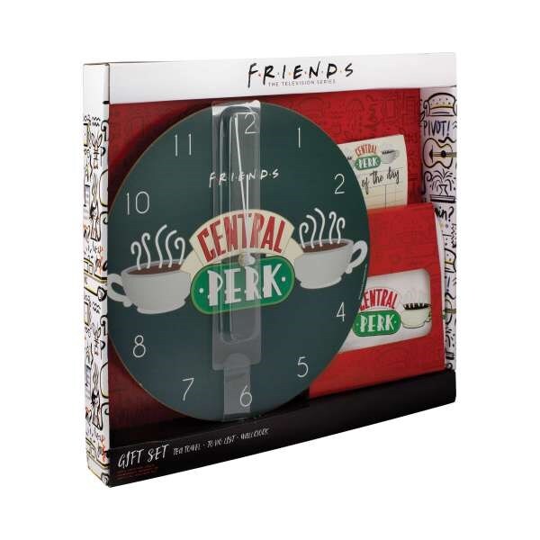 Zestaw prezentowy Przyjaciele Central Perk : zegar ścienny, notatnik, ścierka kuchenna - 1
