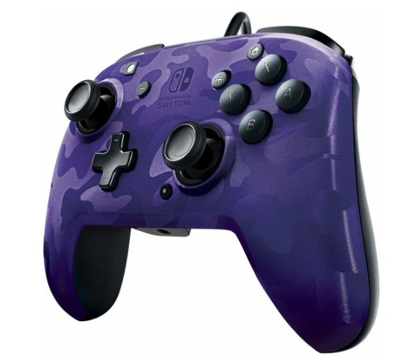 Nintendo Switch PDP Faceoff Deluxe Switch Controller + Audio Camo Purple - 2