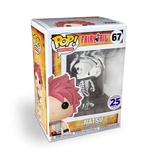 Fairy Tail Funko POP Natsu (Silver Chome)67 Funimation Exc - 1