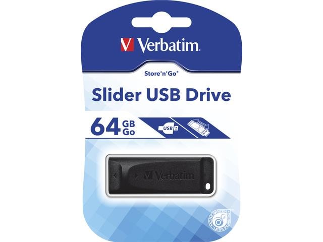 Pendrive Verbatim 64Gb Slider Usb 2.0 - 1
