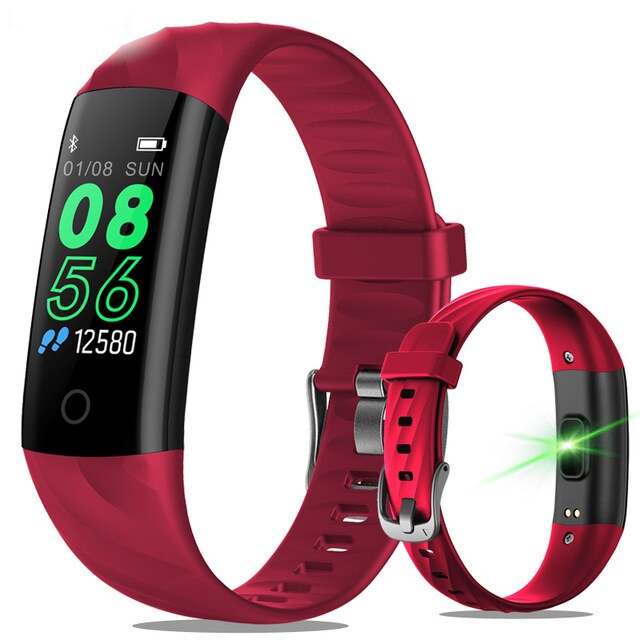 IP68 Waterproof Smart Watch with Fitness Tracker blood pressure heart rate monitor - Red - 1