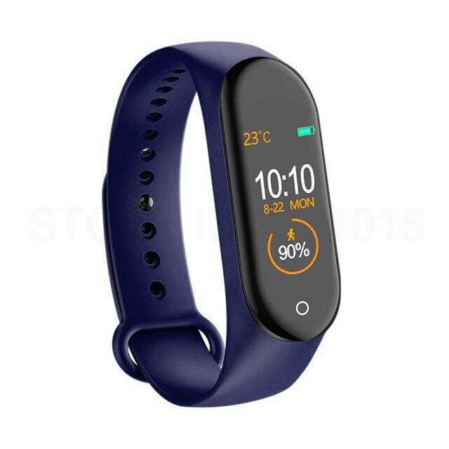 M4 Smart Bracelet with Fitness Tracker Color Touch Screen Color Heart Rate Monitor - Blue - 1