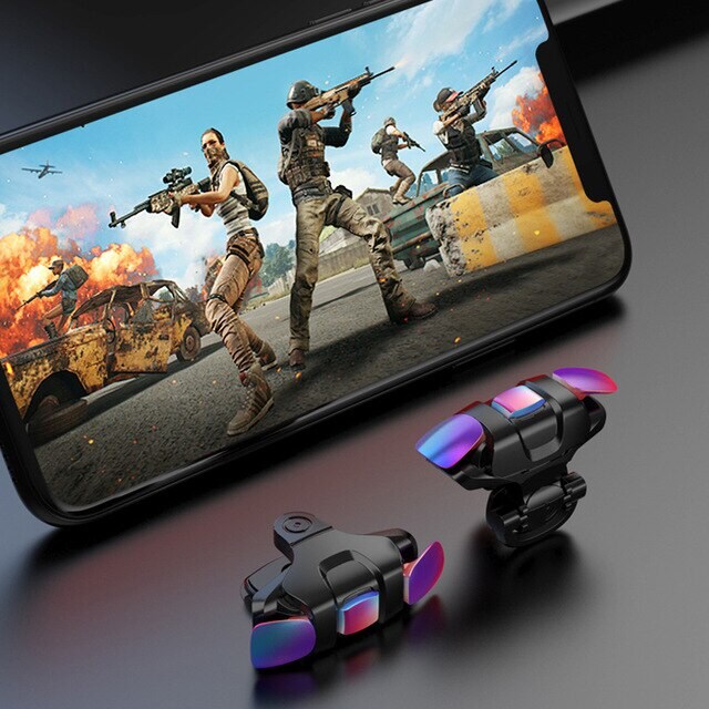 New Phone Mobile Gaming Trigger Fire Button  Black - 4