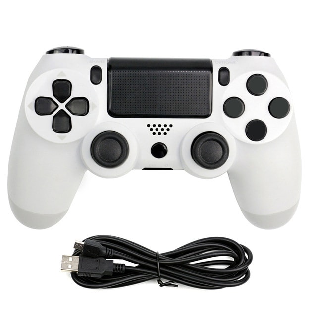 PS4 Wired Controller Dual Shock 4 Gamepad White For Sony Playstation 4 White - 1