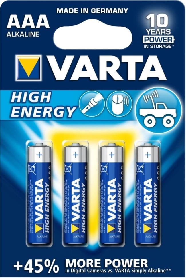 Baterie Varta High Energy, Micro Lr03/Aaa - 4 Szt - 1