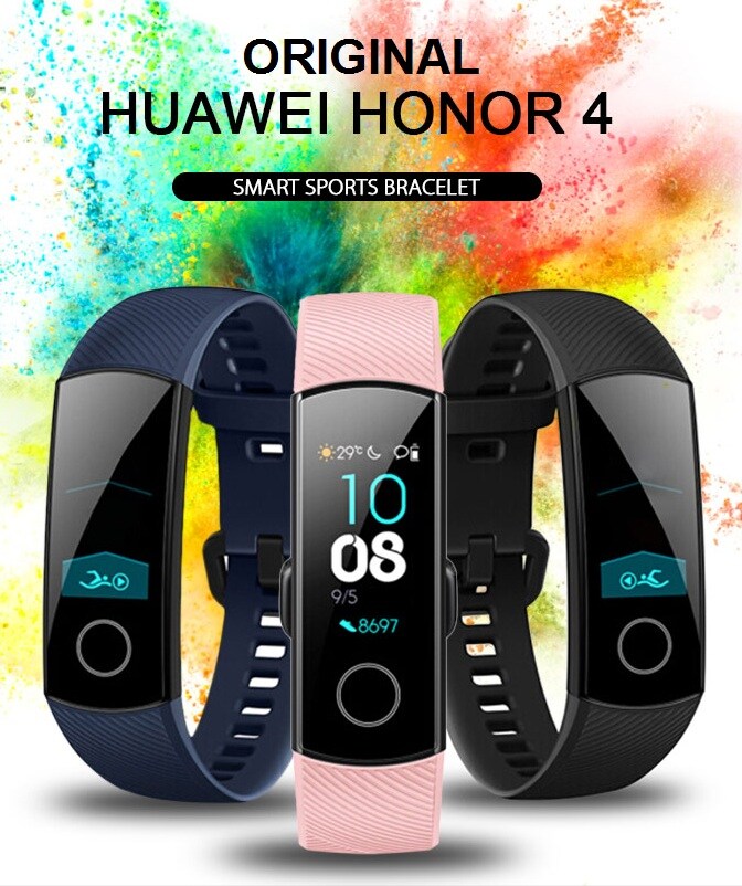 Buy Original HUAWEI Honor 4 Smart Watch Multifunctional Sports Bracelet Pink - - G2A.COM!