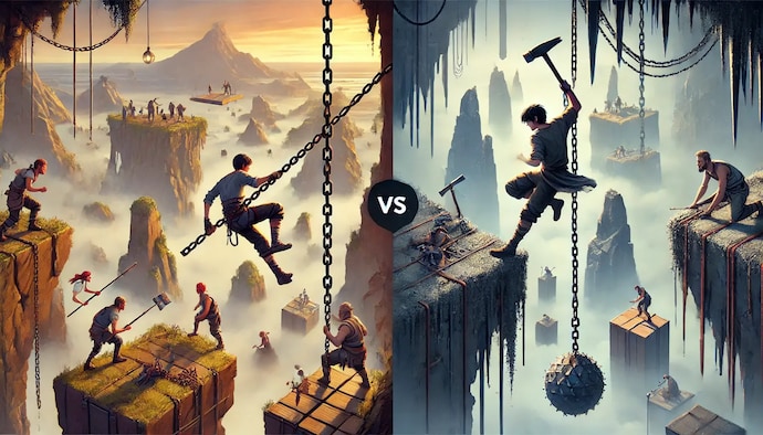 Chained Together vs. Getting Over It: Which Climbing Challenge is Tougher