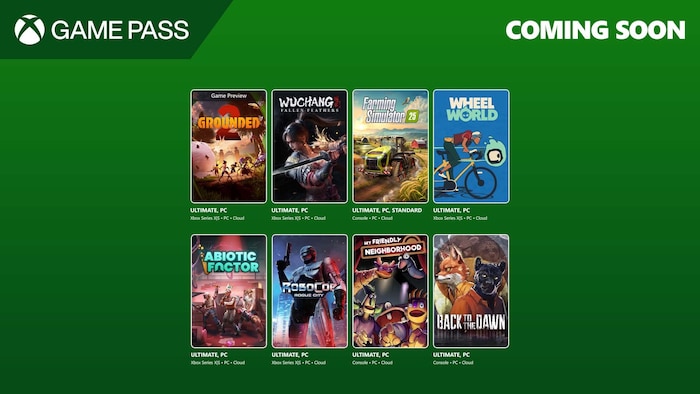 Game Pass July 2025: Wuchang, Grounded 2 & Abiotic Factor Lead the Lineup