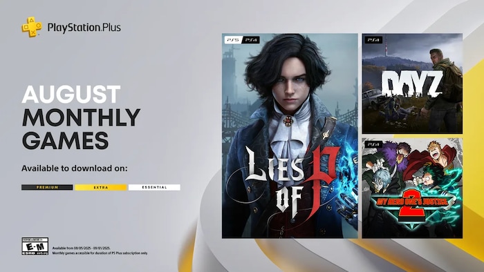 Lies of P, DayZ, and My Hero Join PS Plus in August 2025