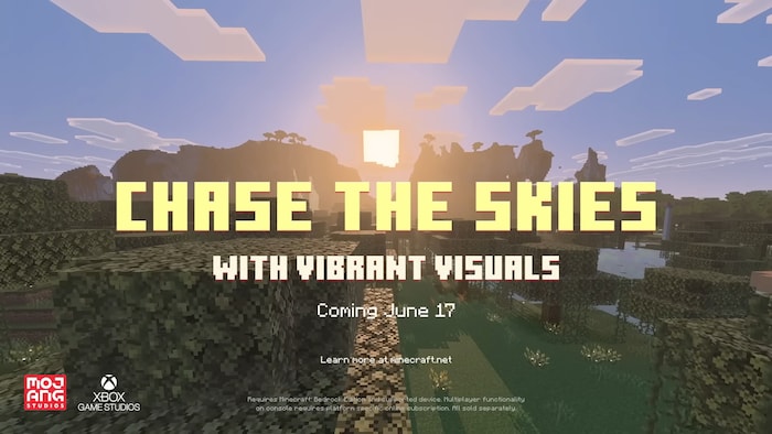 Light Your Voxels Up - The Vibrant Visuals Minecraft Update has a Release Date