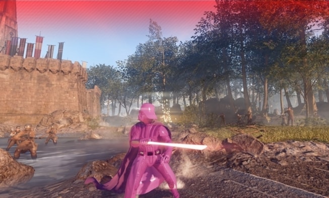 Pink Vader and Matt the Radar Technician modded into Star Wars Battlefront 2