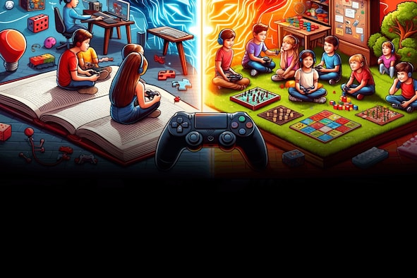 Video games vs. Traditional games: Learning benefits.