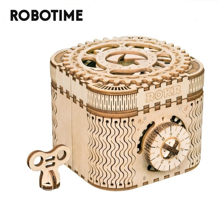 123Pcs Puzzle DIY 3D Wooden Treasure Box Robotime - 1