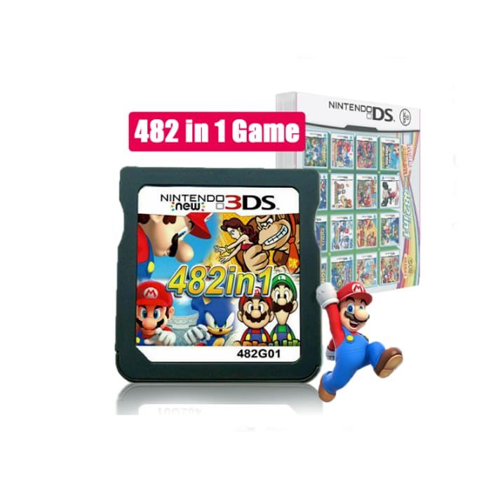 482 in 1 Video Game Cartridge Compilation Card For DS 2DS 3DS NDSL NDSI Console Nintendo 3DS - 2