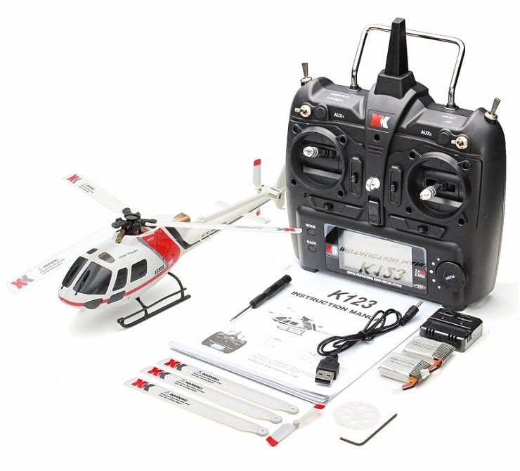 Original XK K123 RC Helicopter (With Remote Control) - 1