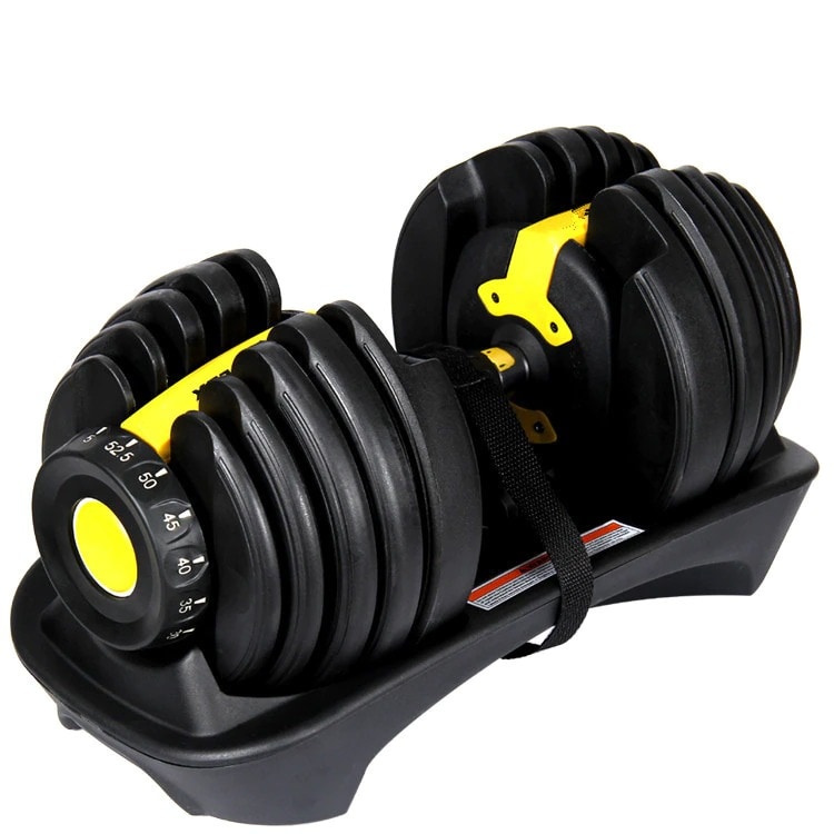 52.5LBS 24kg Adjustable Dumbbells Wholesale Weight of 15 SETS Modern Fast Adjustable Dumbbells workout building Black - 2