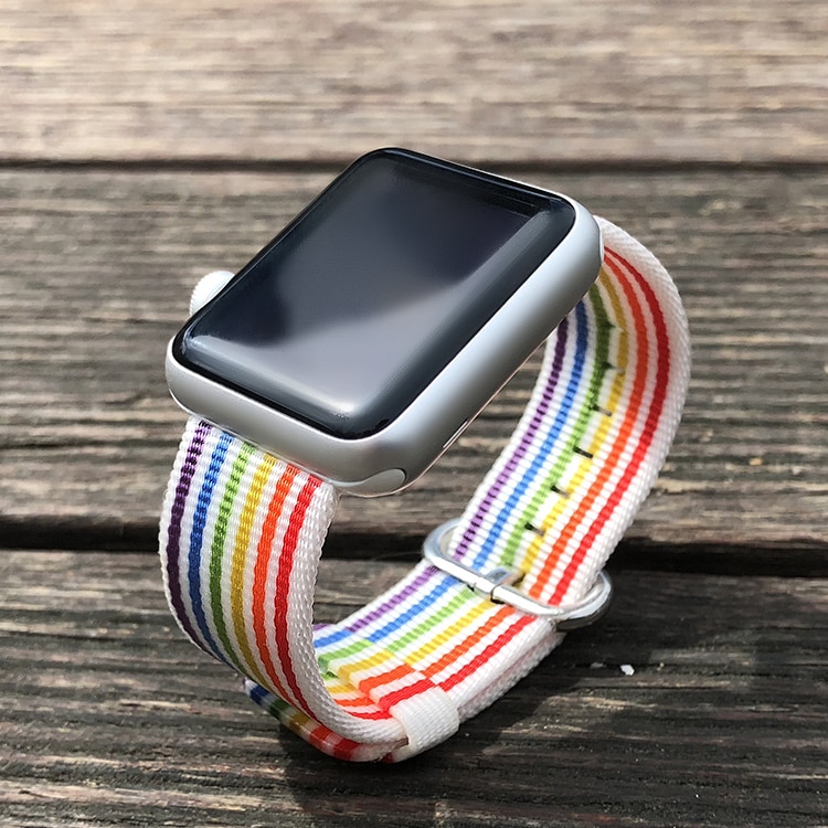 Rainbow Watchband Nylon Strap for Apple Watch iWatch 5/4/3/2/1 38mm 40mm - 3
