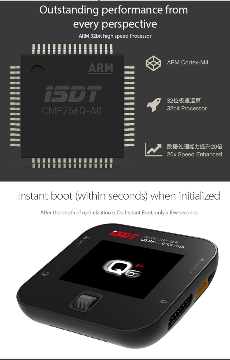 ISDT Q6 Pro BattGo 300W 14A Pocket Lipo Battery Balance Charger Portable Charger (PRODUCT)REDTM - 2