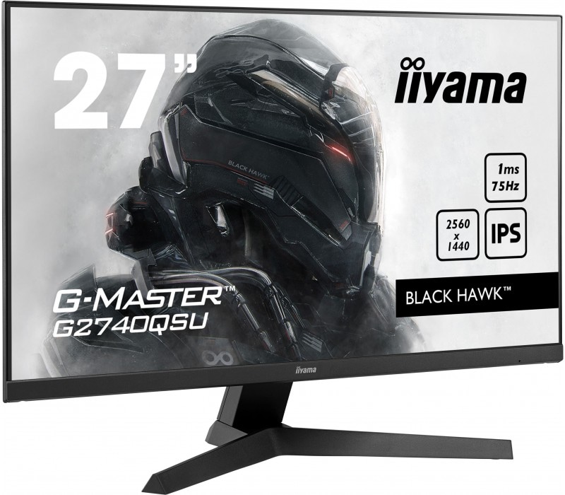 Monitor iiyama G-Master G2740QSU-B1 27" Black Hawk, WQHD, IPS, 1ms, 75Hz, HDMI, DP, FlicerFree, Blac - 1