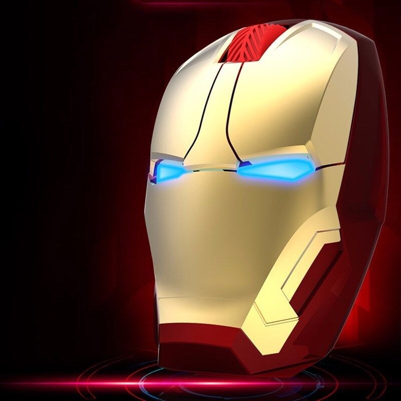 Buy 1600DPI Adjustable Iron Man LED Wireless USB Game Mice Mouse