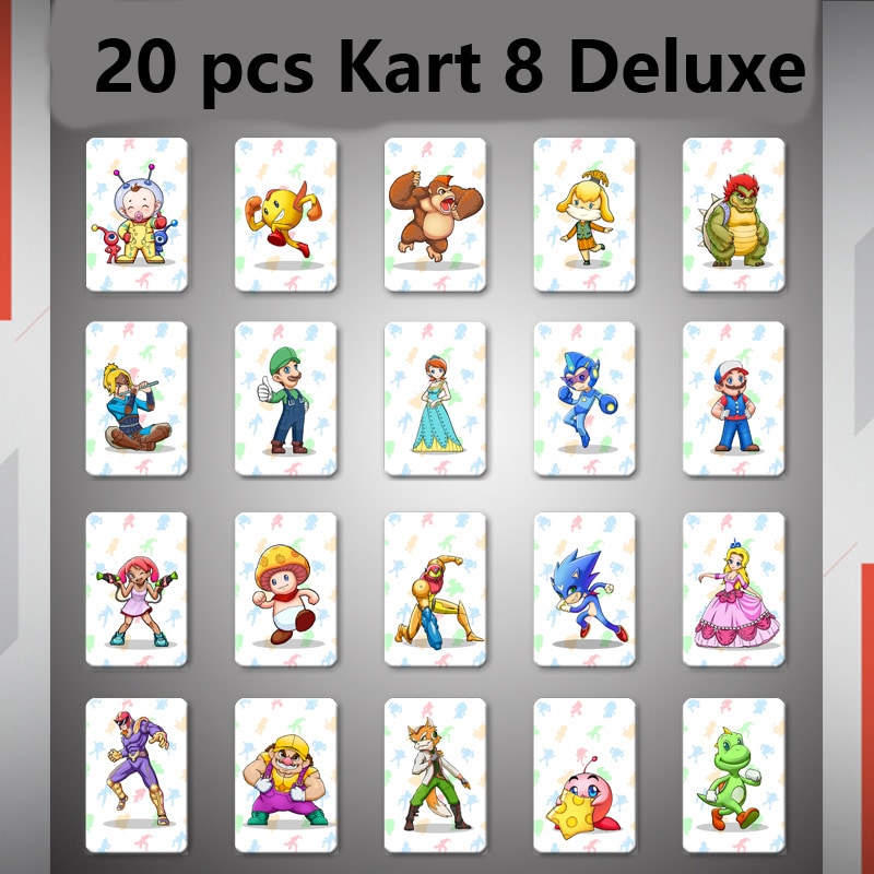 20pcs Amiibo Mario Kart 8 Deluxe locks ntag215 Coin Tag Tagmo amiiboen Cards NFC Game for Switch/Switch Lite/Wii U Nintendo Switch Gaming - 1