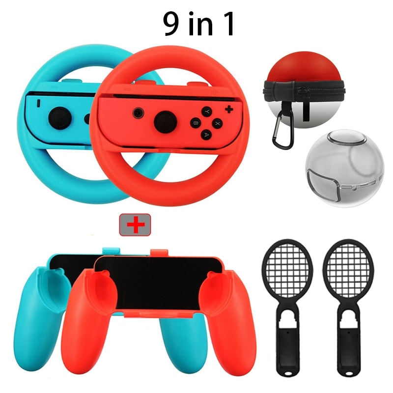 Buy 9 In 1 Accessories Kit Joy Con Case For Nintend Switch Joy Con Handle Elf Ball Bag Nintendo Switch Gaming Cheap G2a Com