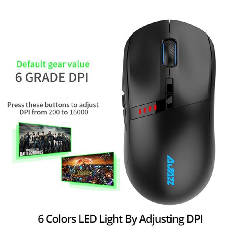 Ajazz i305Pro RGB Wireless Gaming Mouse Black - 1