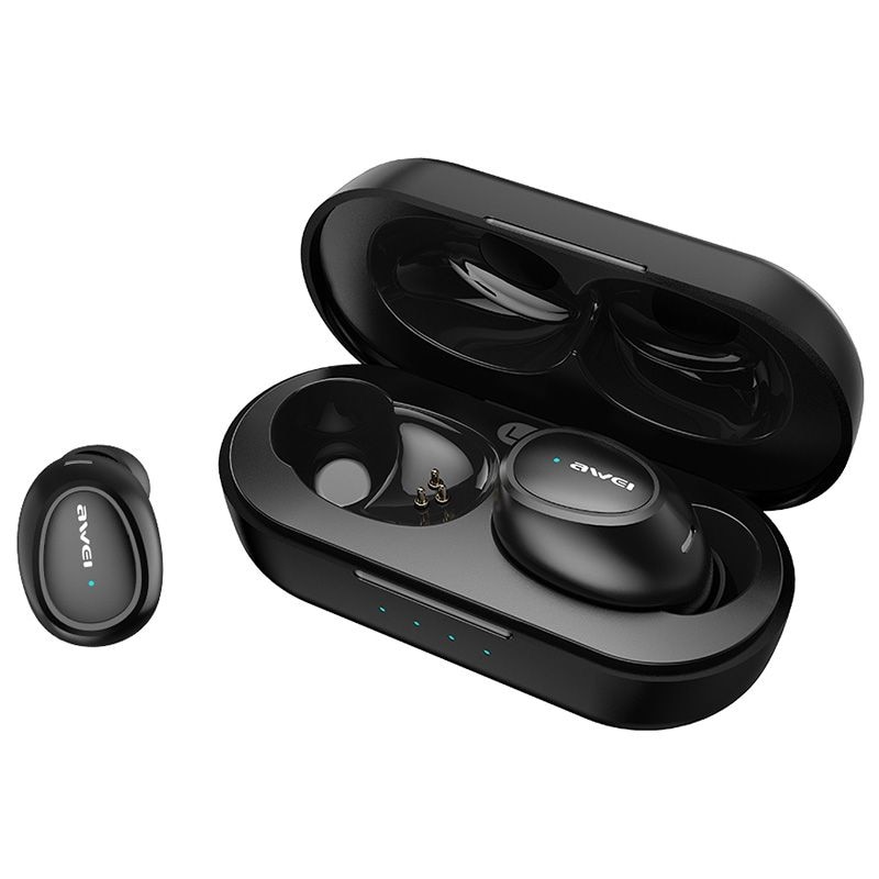 Awei T6 Wireless Mini Stereo Earphone Bluetooth Binaural Earbuds - 2