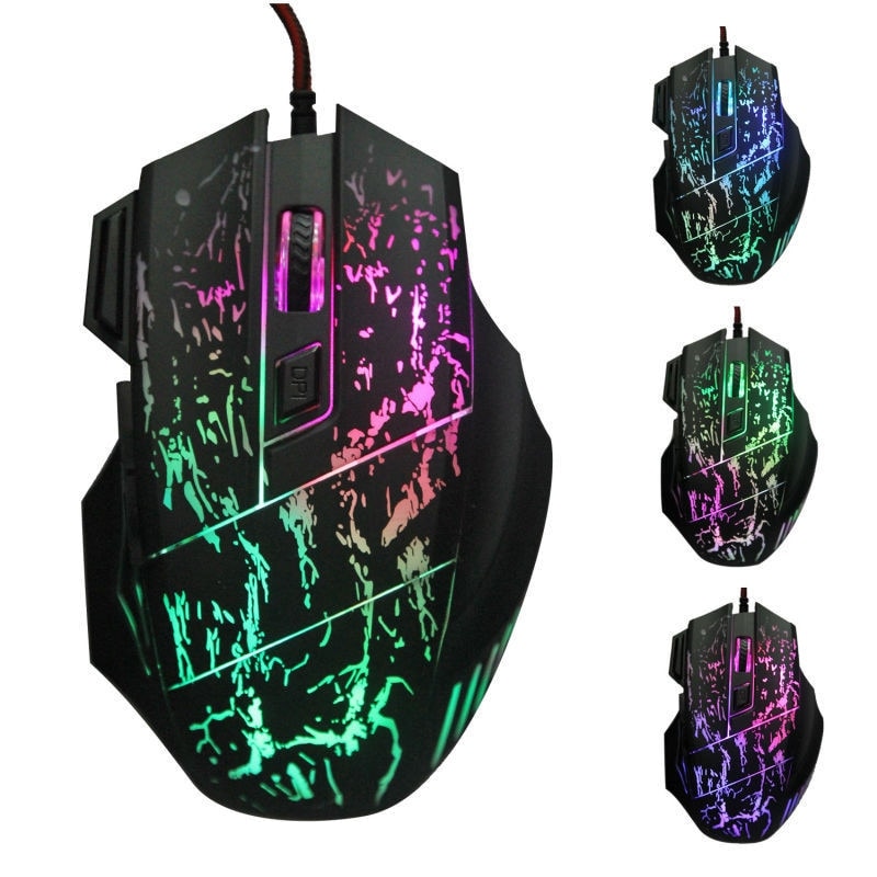 Best Optical Gaming Mouse, USB Wired Multicoloured LED Lighting, For desktop gaming.    Black - 1