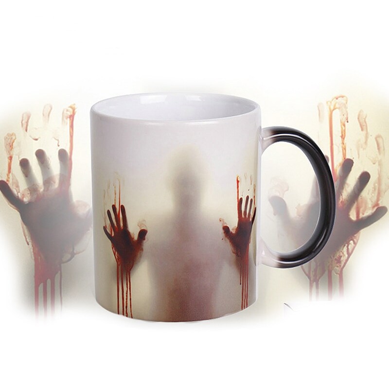 Ceramic Color Changing Mug Heat Sensitive The Walking Dead  Black - 2
