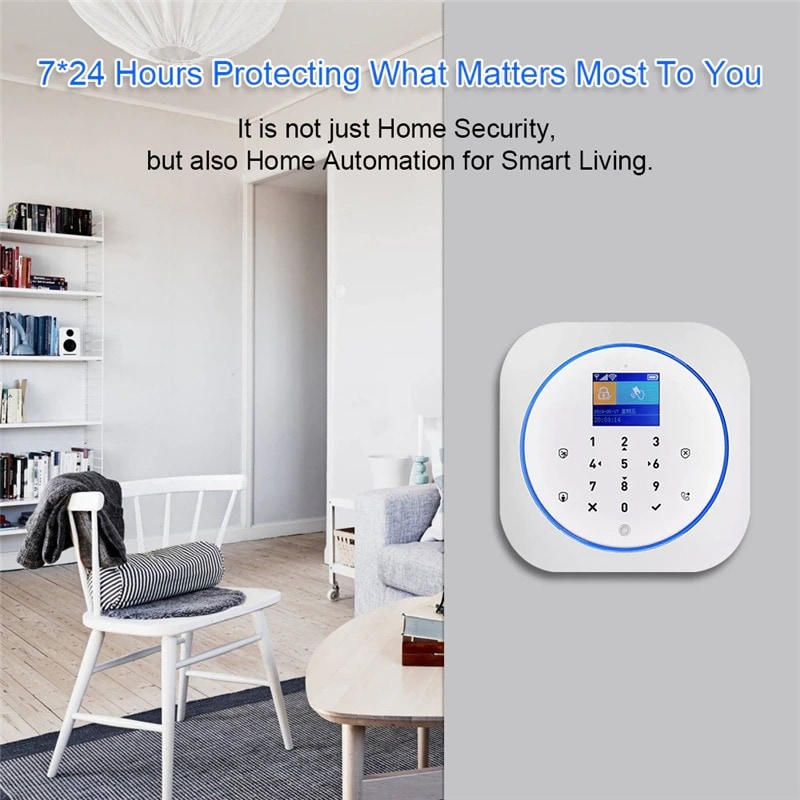 CPVANx Wireless Smart Home GSM Security Alarm System With PIR Motion Detector Door Sensor Alexa Compatible App Control - 6