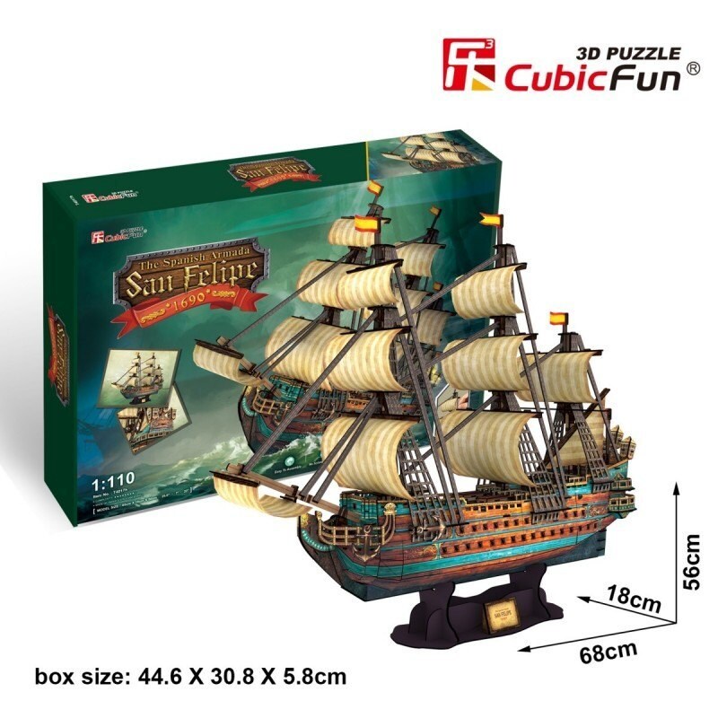 Cubic Fun Puzzle 3D Żaglowiec The Spanish ArmadaSan Felipe - 1