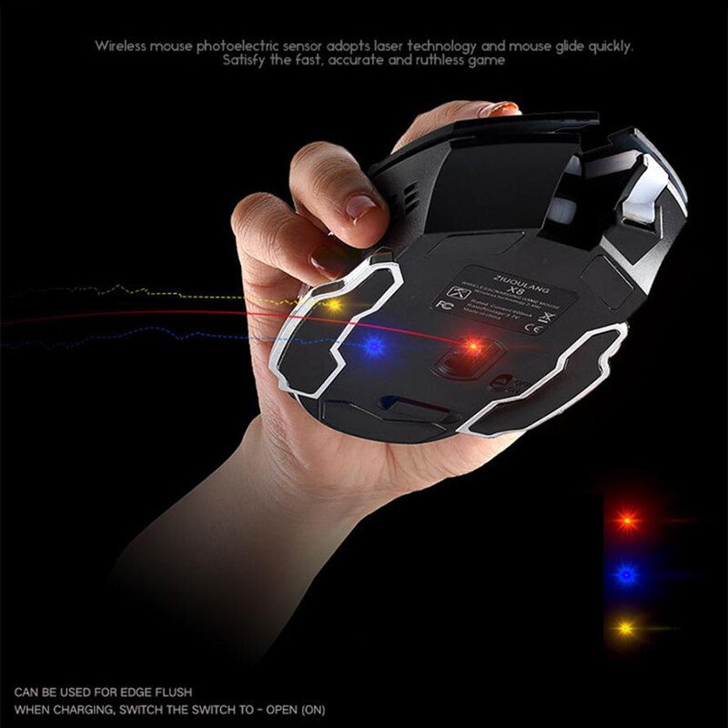 Buy Free Wolf X8 Rechargeable Wireless Silent LED Backlit Gaming Mouse ...